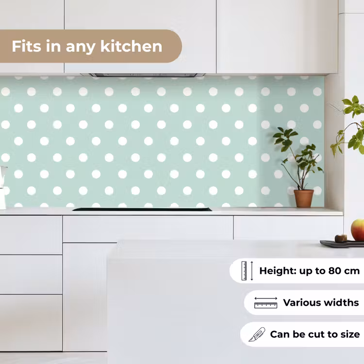 Kitchen splashback - Classic - Polka - Green — 7