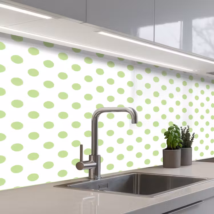 Kitchen splashback - Dots - Classic - Green — 2