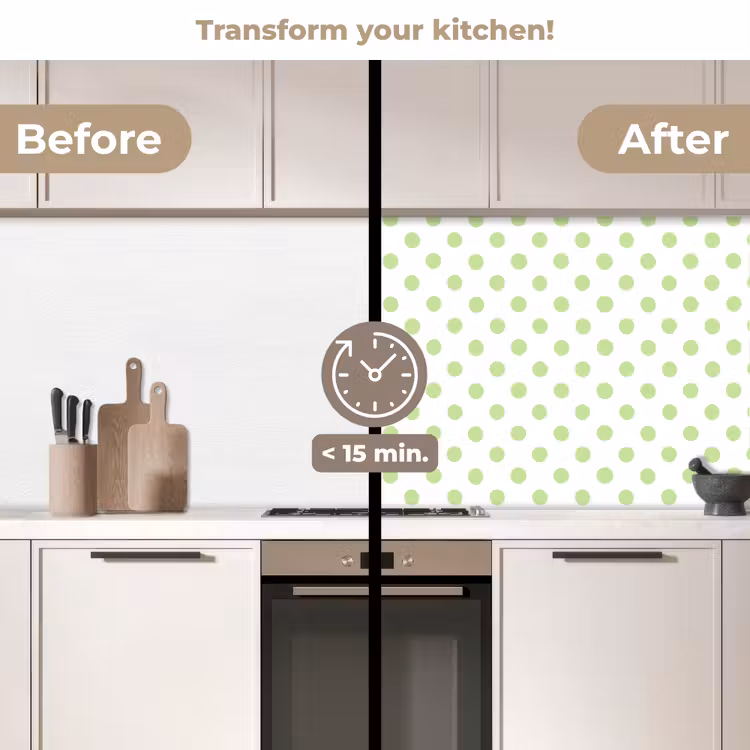 Kitchen splashback - Dots - Classic - Green — 3