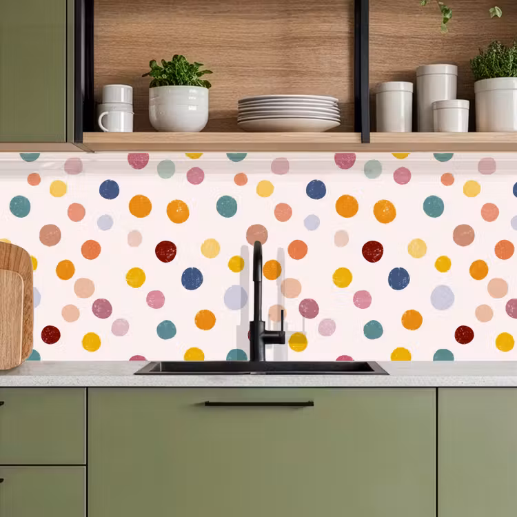 Kitchen splashback - Dots - Subtle - Colorful — 8