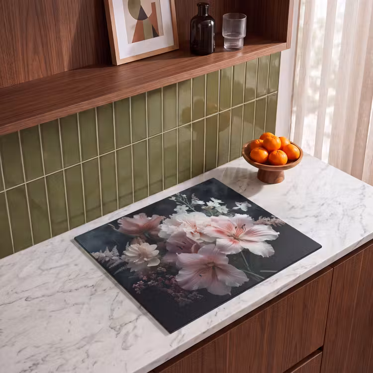 Induction hob cover - Flowers - Pink - Vapor - Plants — 4
