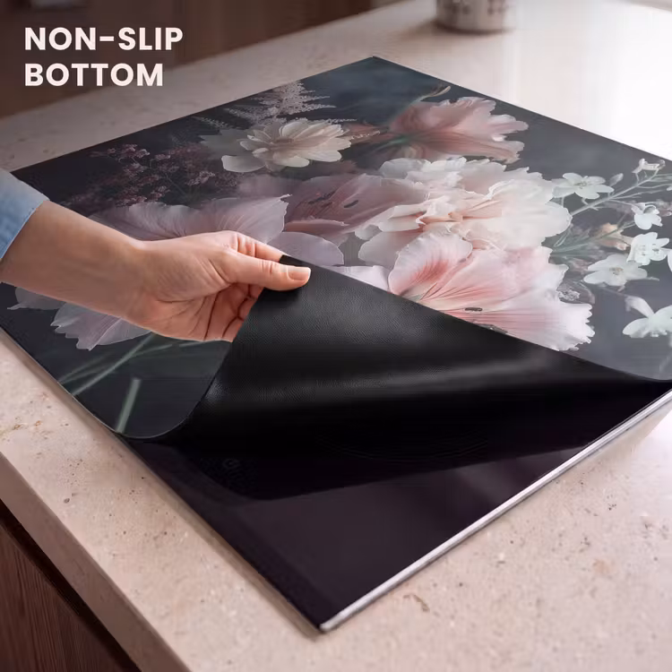 Induction hob cover - Flowers - Pink - Vapor - Plants — 5