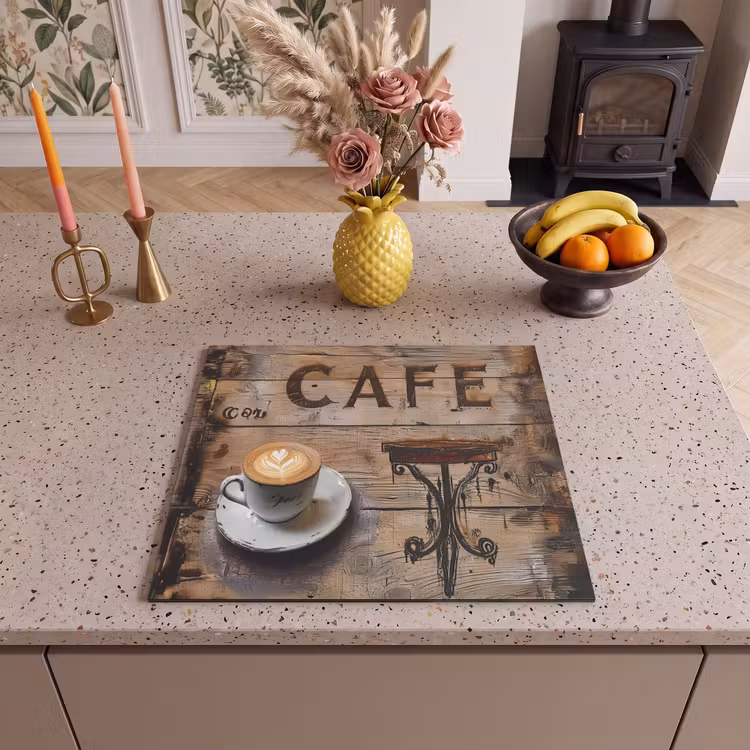Induction hob cover - Cafe - Wood - Coffee - Shelves — 3