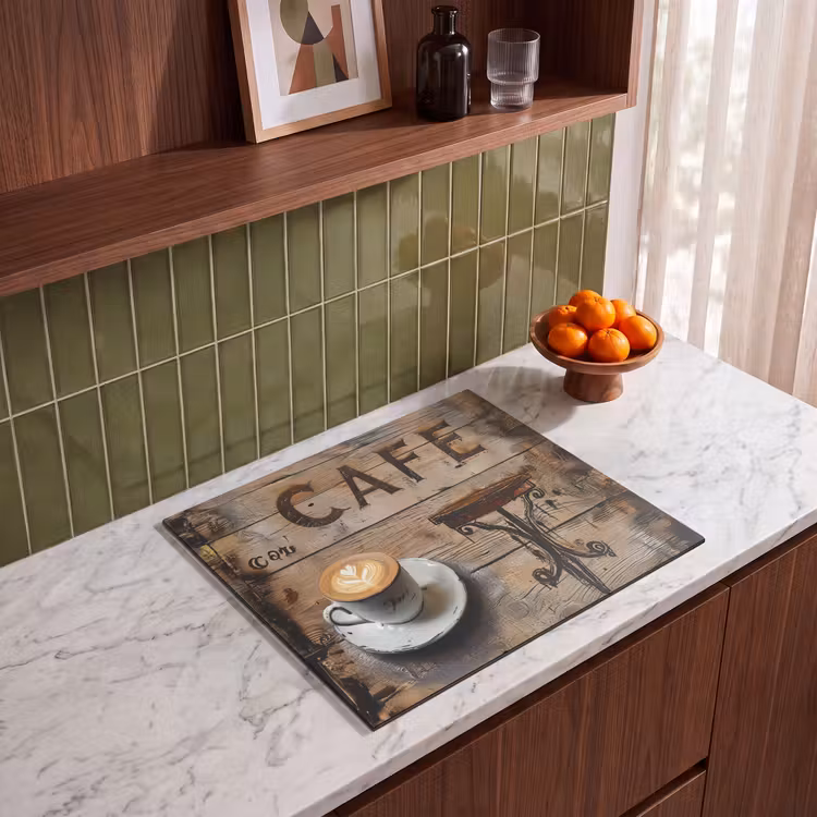 Induction hob cover - Cafe - Wood - Coffee - Shelves — 4