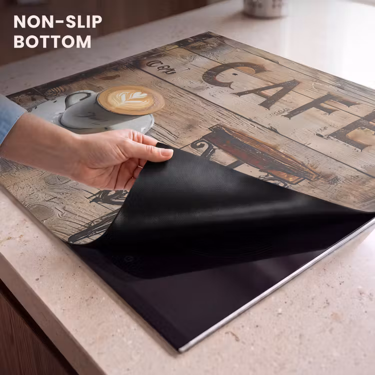 Induction hob cover - Cafe - Wood - Coffee - Shelves — 5