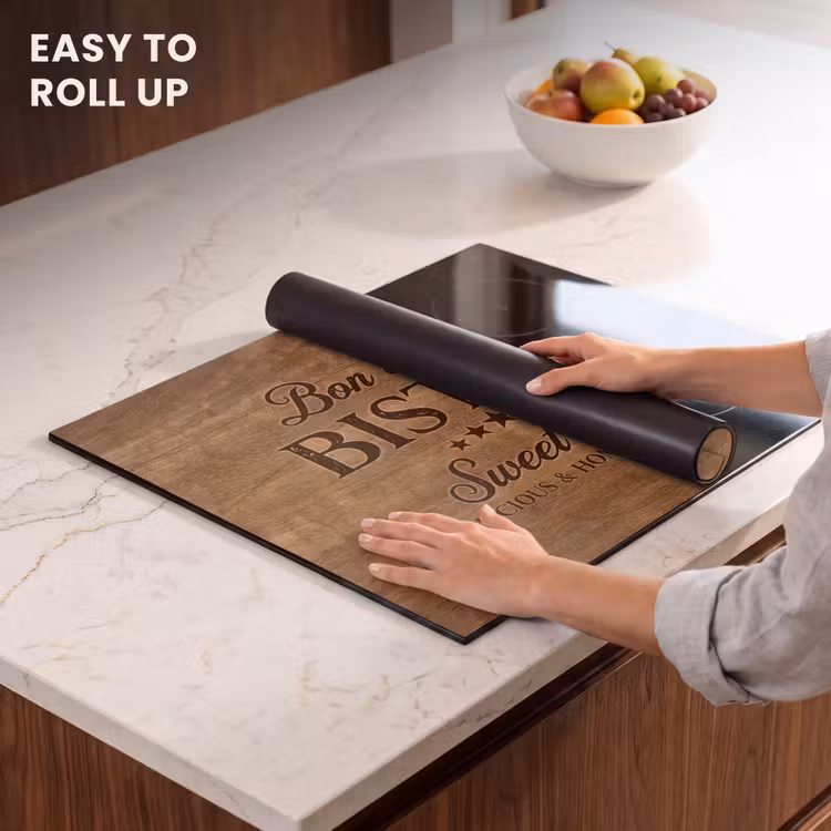 Induction hob cover - Quote - Bistro - Bon appetit - Sweet home - Wood texture — 6