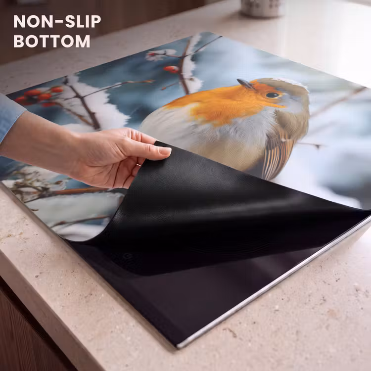 Induction hob cover - Robin - Winter - Snow - Bird - Nature — 5