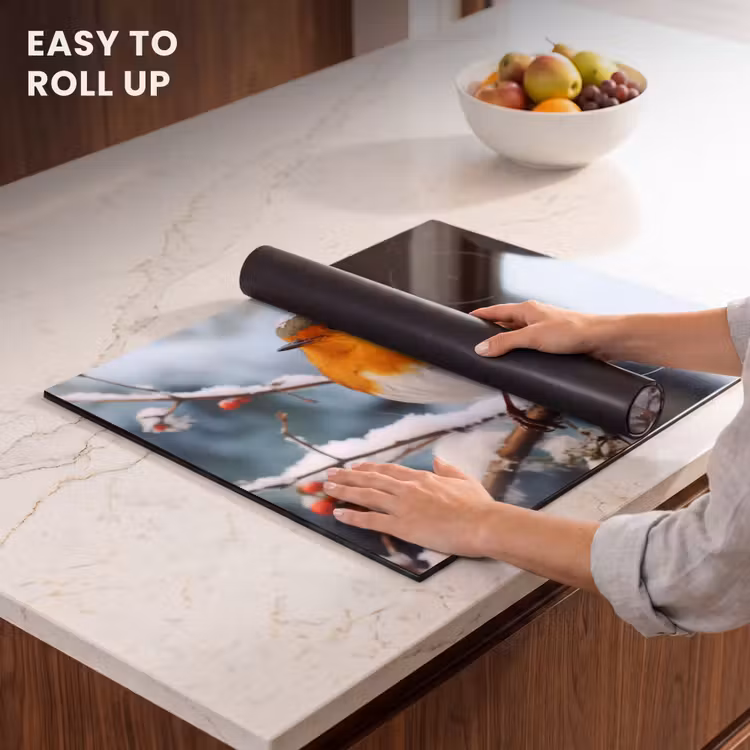 Induction hob cover - Robin - Winter - Snow - Bird - Nature — 6