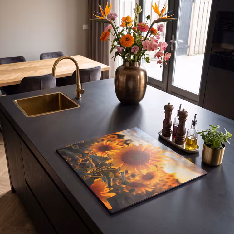 Induction hob cover - Sunflower - Sunset - Flowers - Nature - Yellow — 2