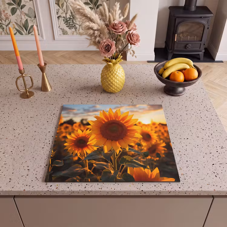 Induction hob cover - Sunflower - Sunset - Flowers - Nature - Yellow — 3