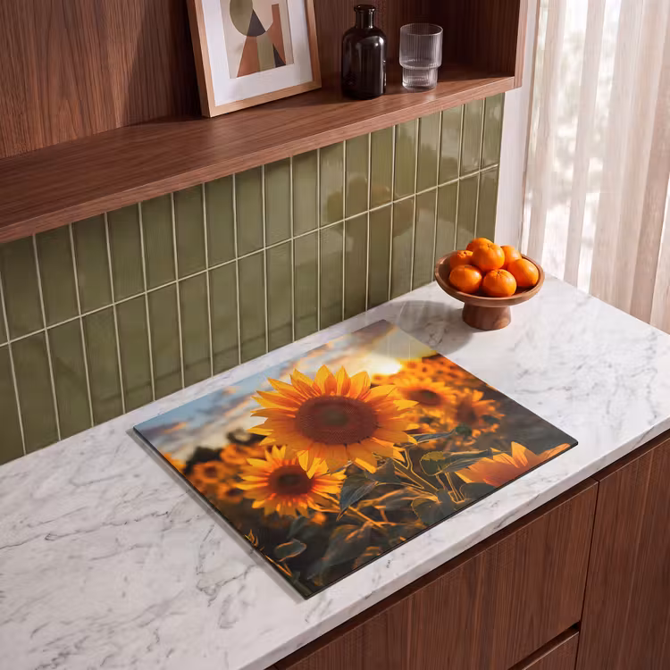 Induction hob cover - Sunflower - Sunset - Flowers - Nature - Yellow — 4