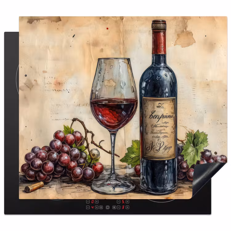 Induction hob cover - Wine - Grapes - Beverage - Wine glass - Fruit — 1