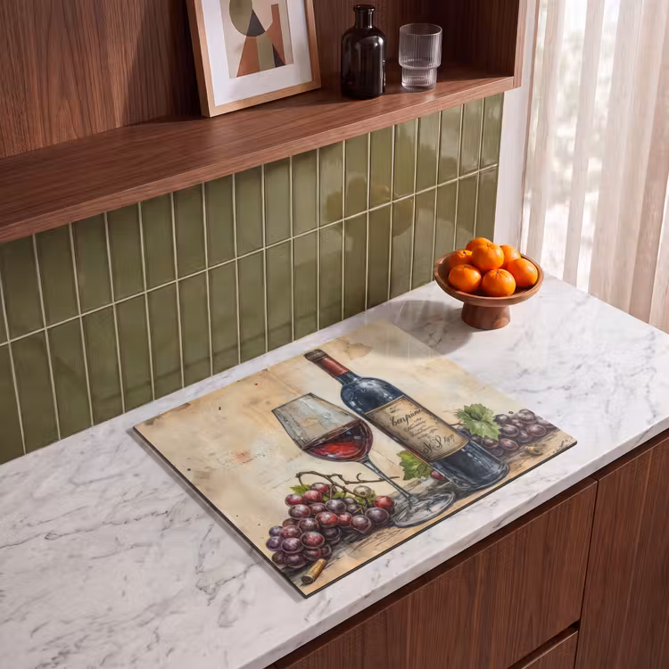 Induction hob cover - Wine - Grapes - Beverage - Wine glass - Fruit — 4