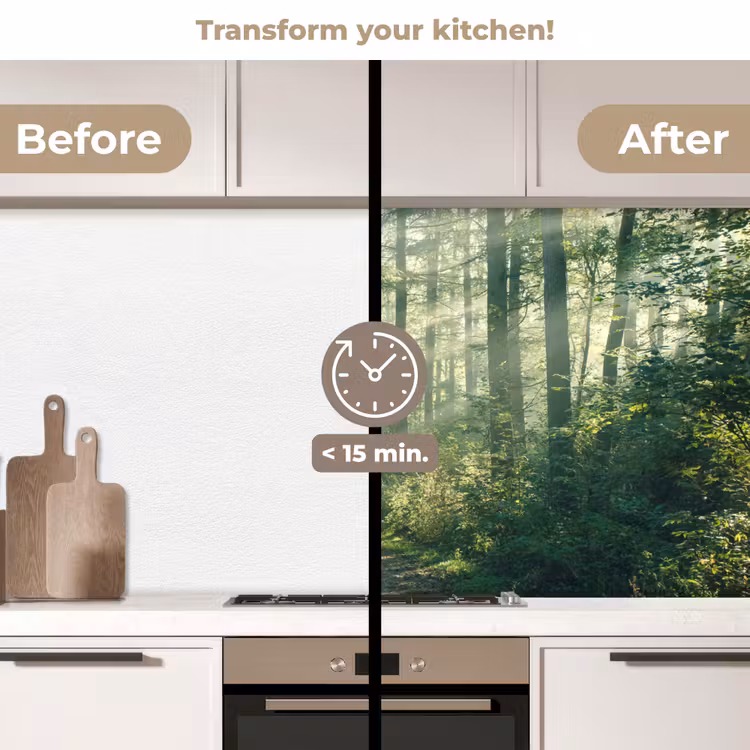 Kitchen splashback - Forest - Path - Sun - Trees - Green - Nature — 2