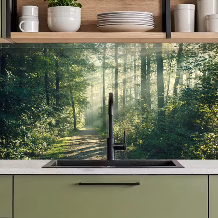 Kitchen splashback - Forest - Path - Sun - Trees - Green - Nature — 7