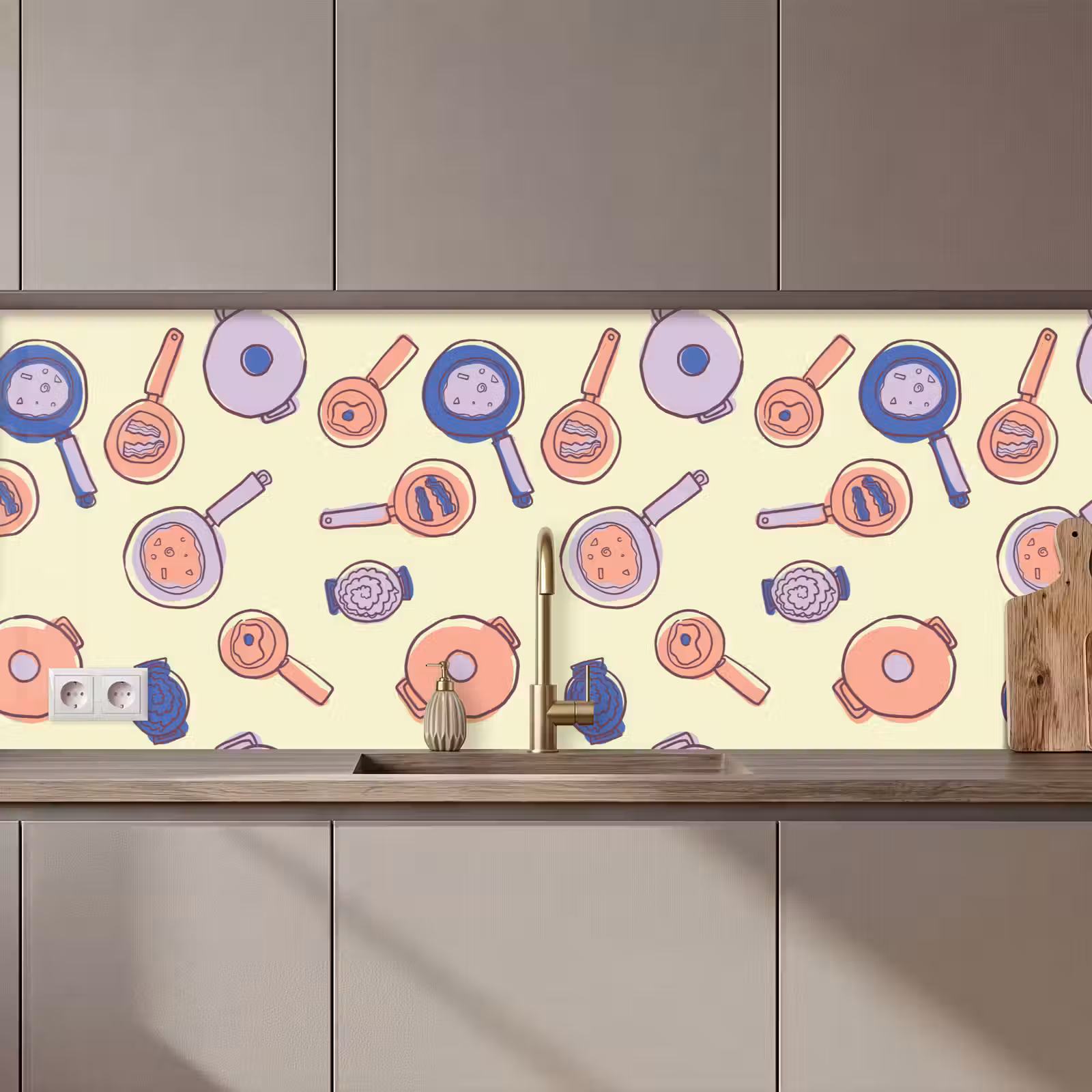 Kitchen splashback - Pan - 50s - Pattern — 1