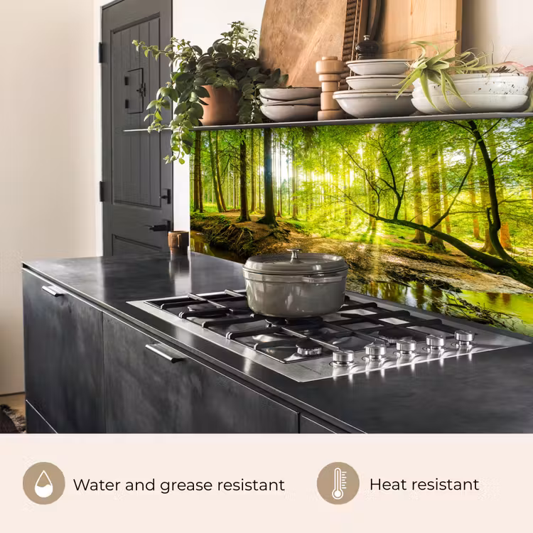 Kitchen splashback - Forest - Landscape - Water - Trees - Sun - Green - Nature — 4