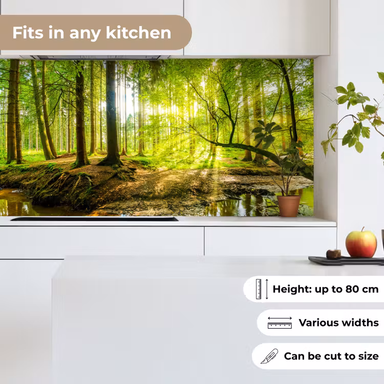 Kitchen splashback - Forest - Landscape - Water - Trees - Sun - Green - Nature — 6