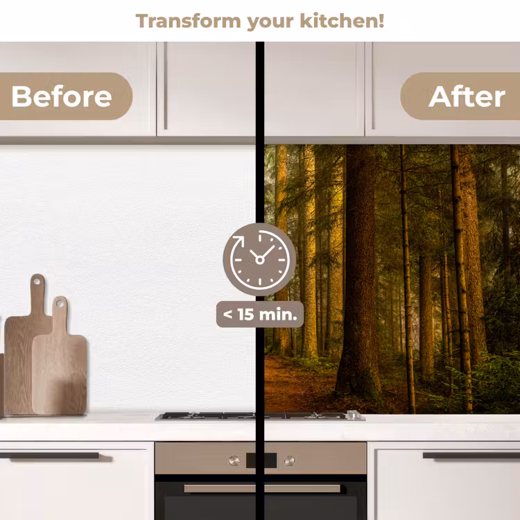 Kitchen splashback - Forest - Nature - Trees - Landscape - Leaves — 2