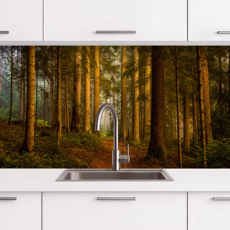 Kitchen splashback - Forest - Nature - Trees - Landscape - Leaves — 3