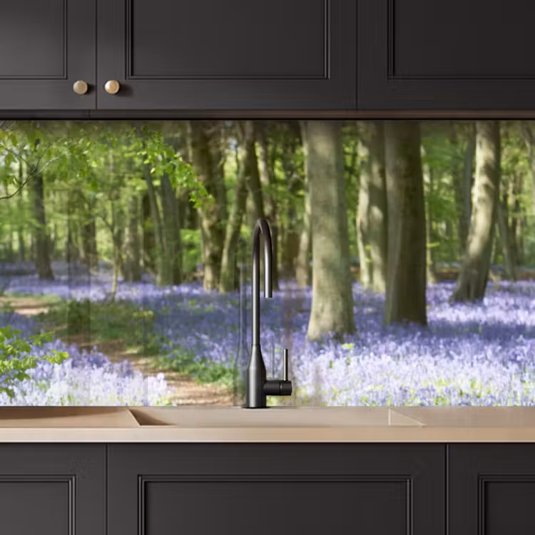 Kitchen splashback - Forest - Path - Flowers - Purple - Green - Nature — 5