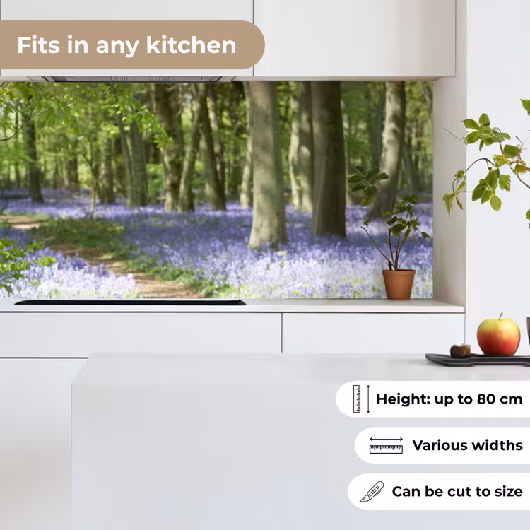 Kitchen splashback - Forest - Path - Flowers - Purple - Green - Nature — 6