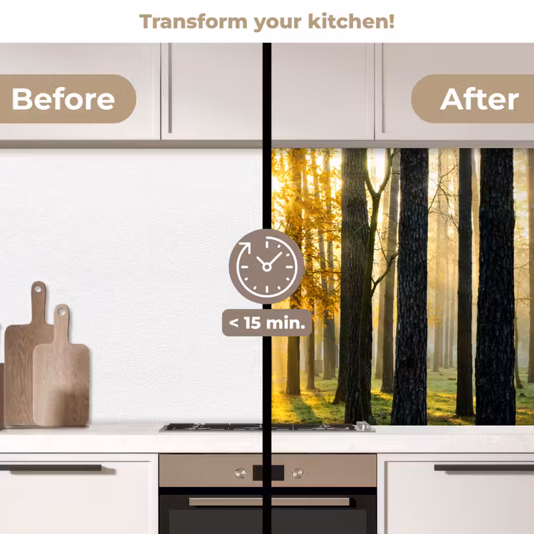 Kitchen splashback - Forest - Sun - Trees - Grass - Landscape - Nature — 2