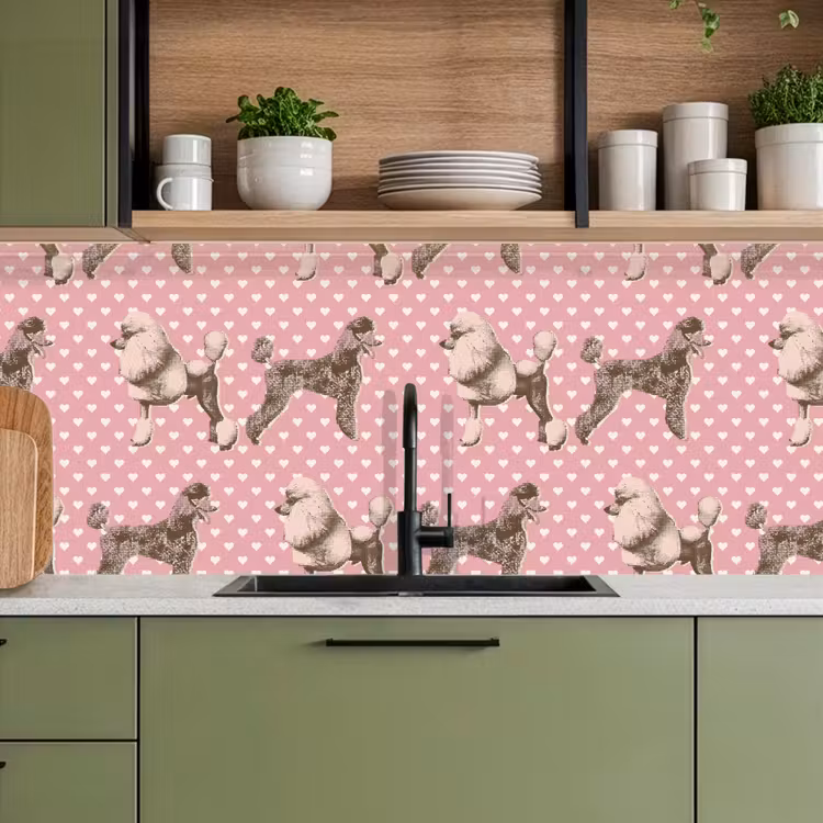 Kitchen splashback - Heart - Poodle - Pattern — 8