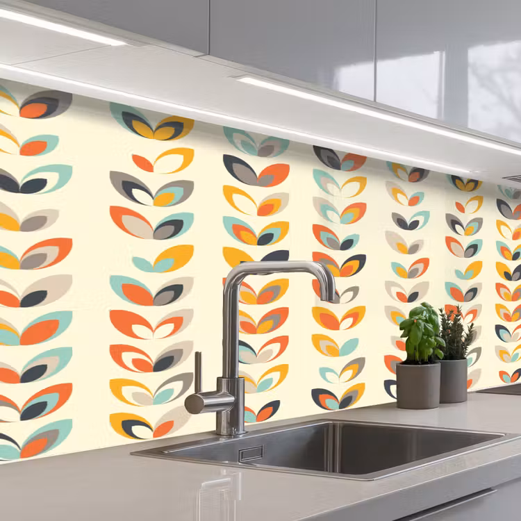 Kitchen splashback - Leaves - 50s - Pattern — 2