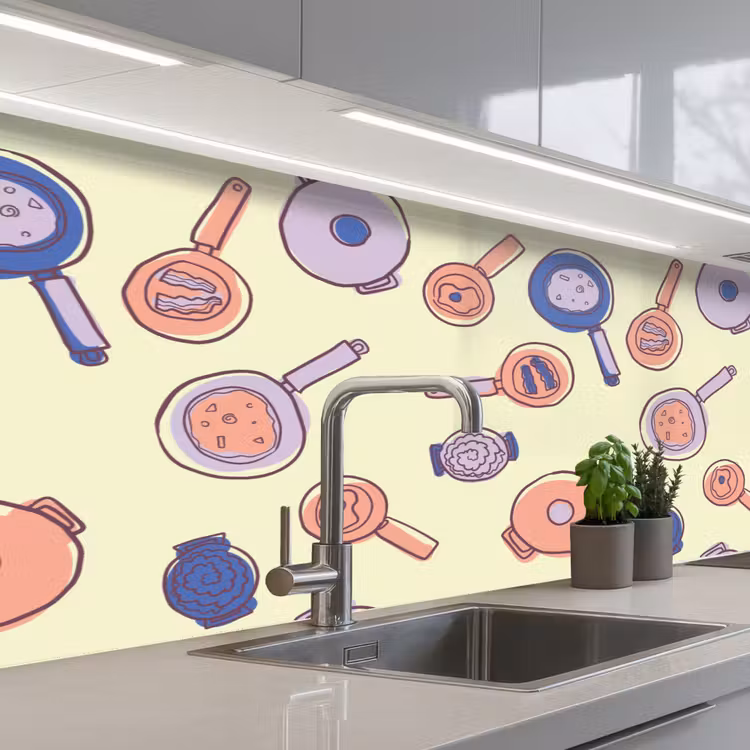 Kitchen splashback - Pan - 50s - Pattern — 2