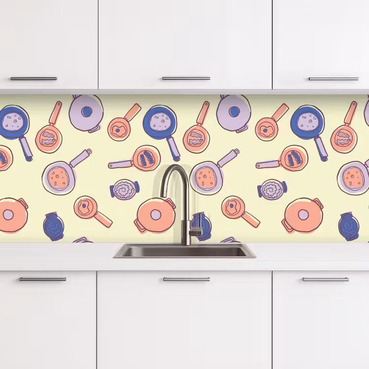Kitchen splashback - Pan - 50s - Pattern — 4