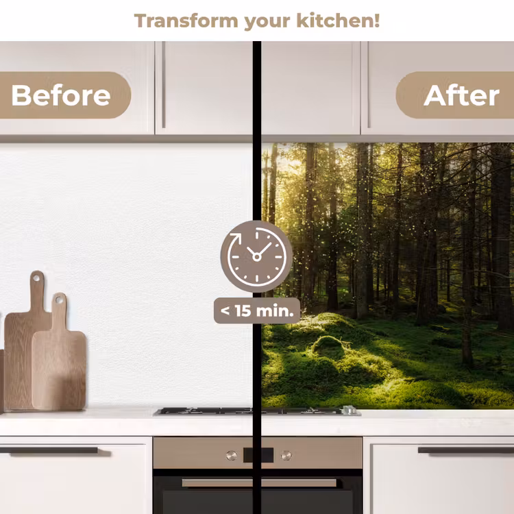 Kitchen splashback - Trees - Forest - Moss - Plants - Sun - Nature — 2