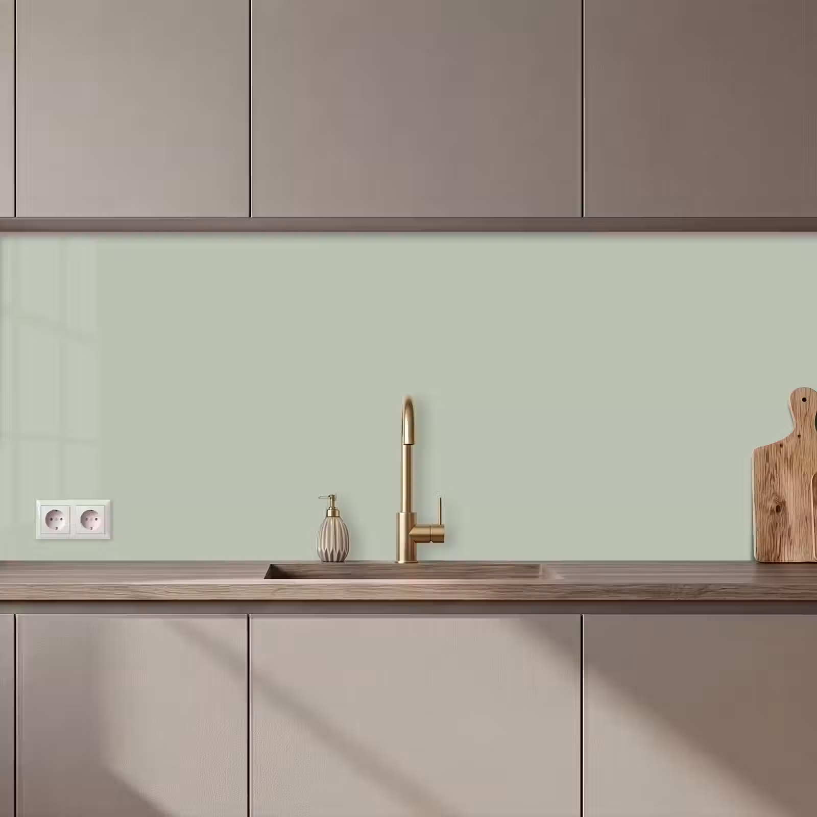 Kitchen splashback - Mint green - Solid color — 1