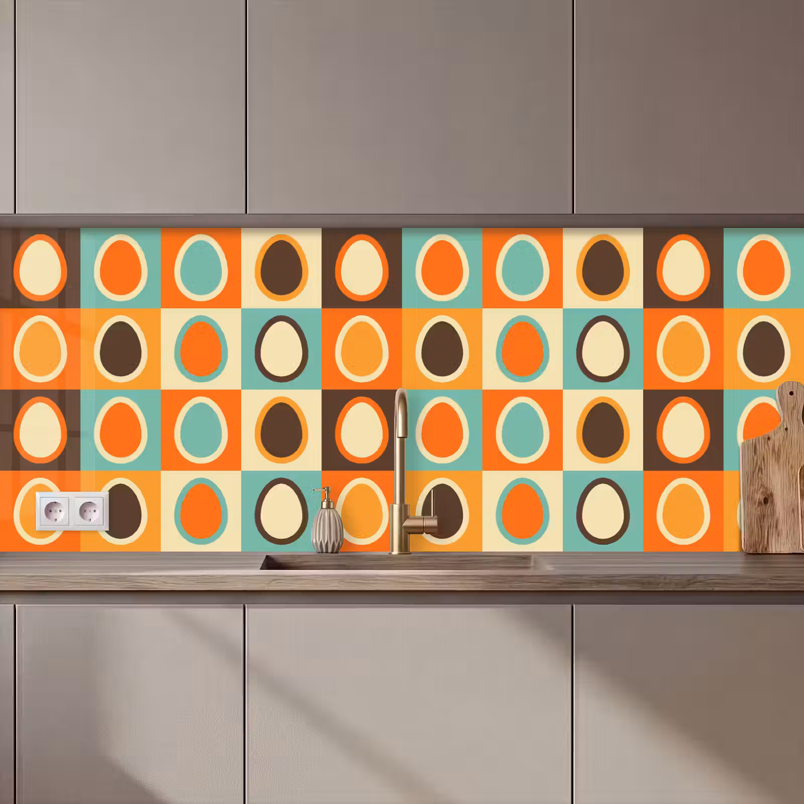 Kitchen splashback - Retro - Patterns - Egg — 1
