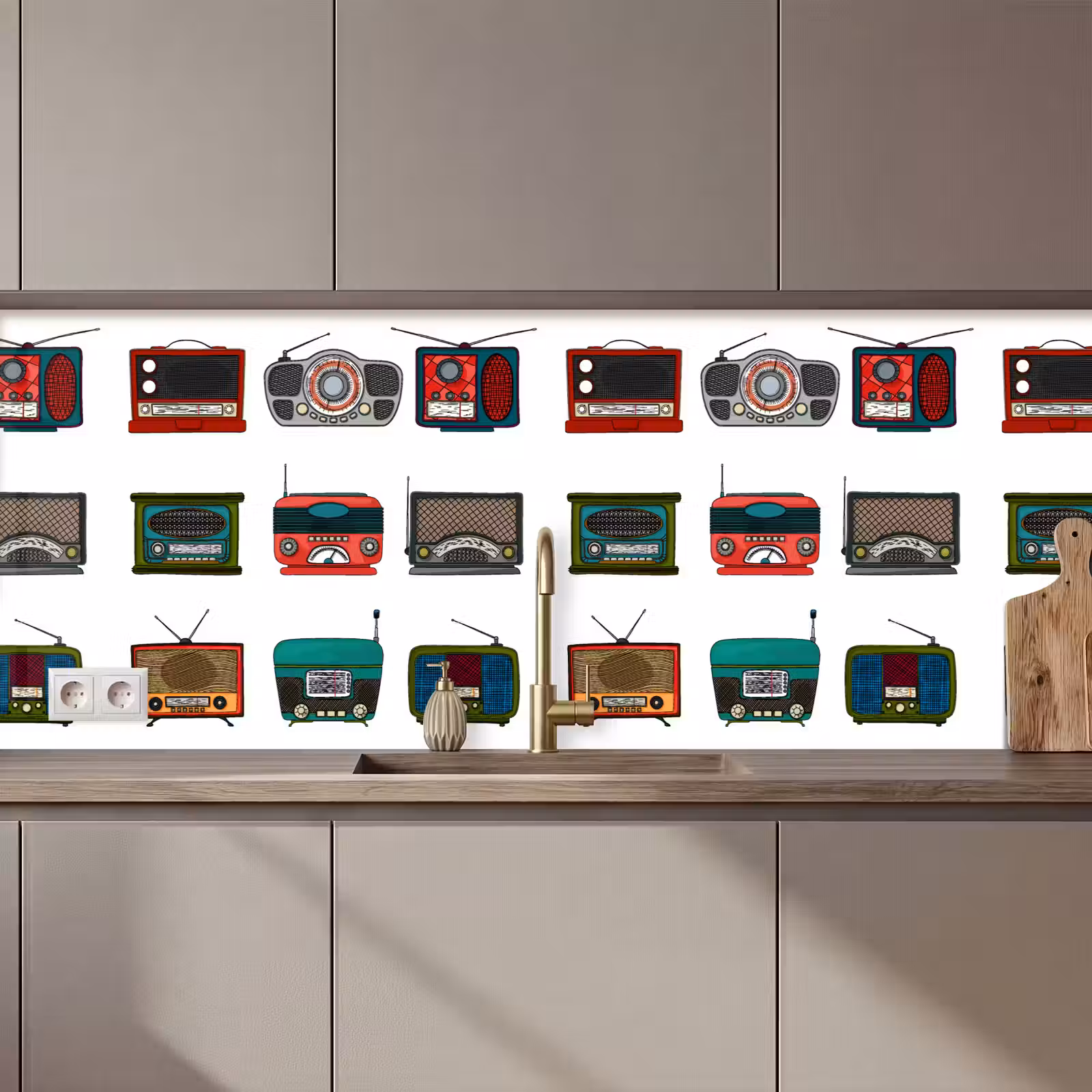 Kitchen splashback - Retro - Radio - Design — 1