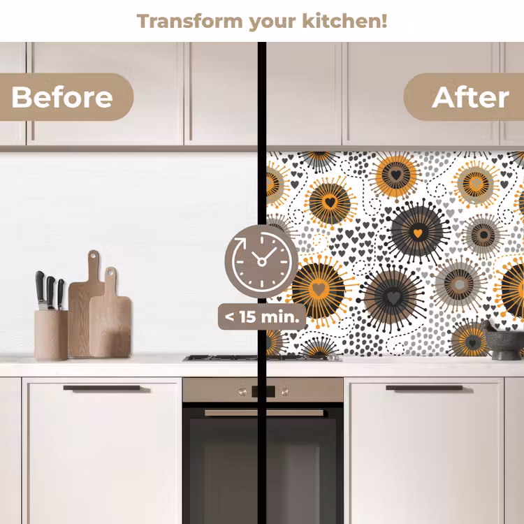 Kitchen splashback - Heart - 50s - Pattern — 3
