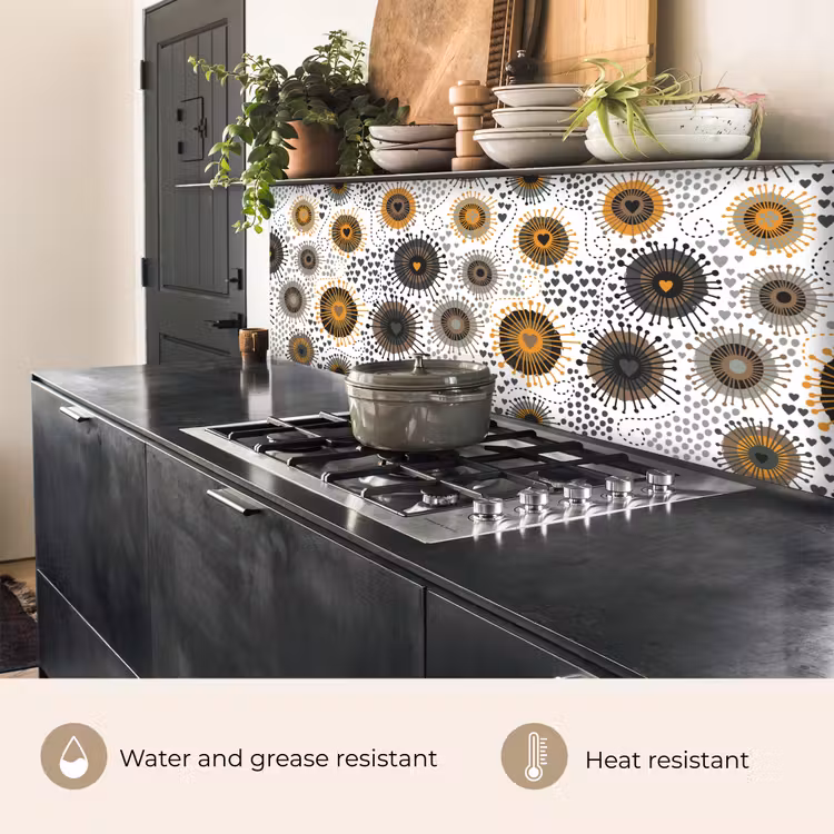 Kitchen splashback - Heart - 50s - Pattern — 5
