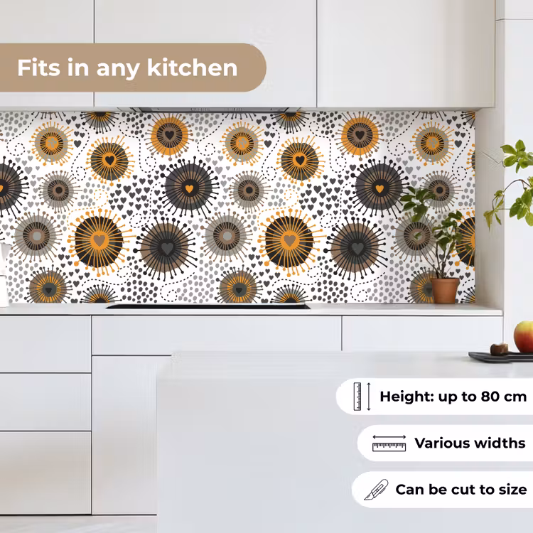 Kitchen splashback - Heart - 50s - Pattern — 7