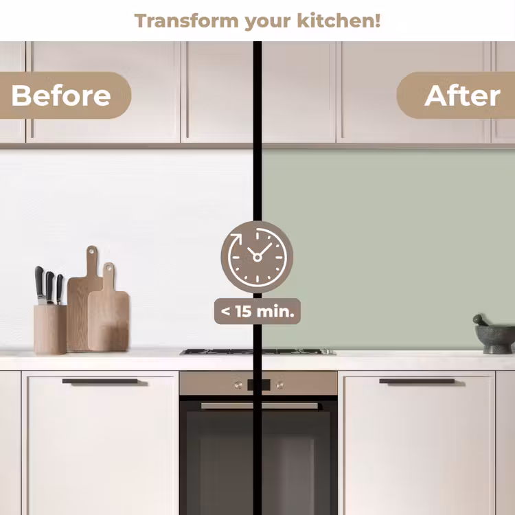 Kitchen splashback - Mint green - Solid color — 3