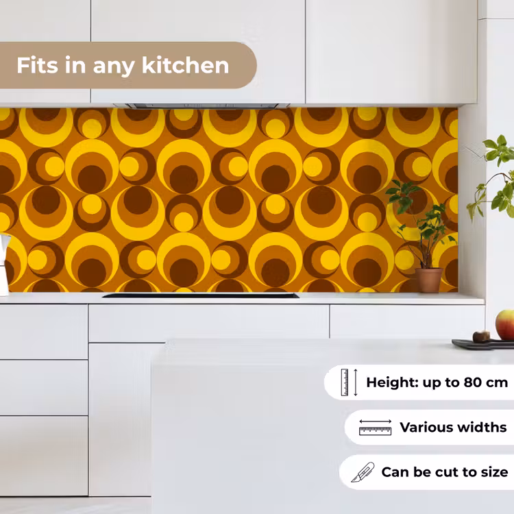 Kitchen splashback - Patterns - Retro - Brown - Yellow — 7