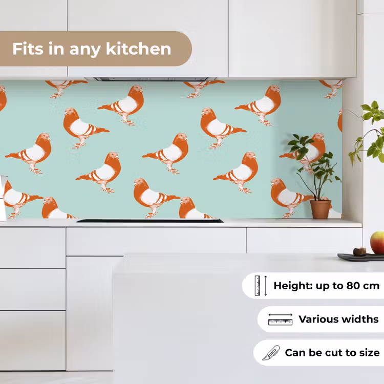 Kitchen splashback - Pigeon - Bird - Pattern — 7