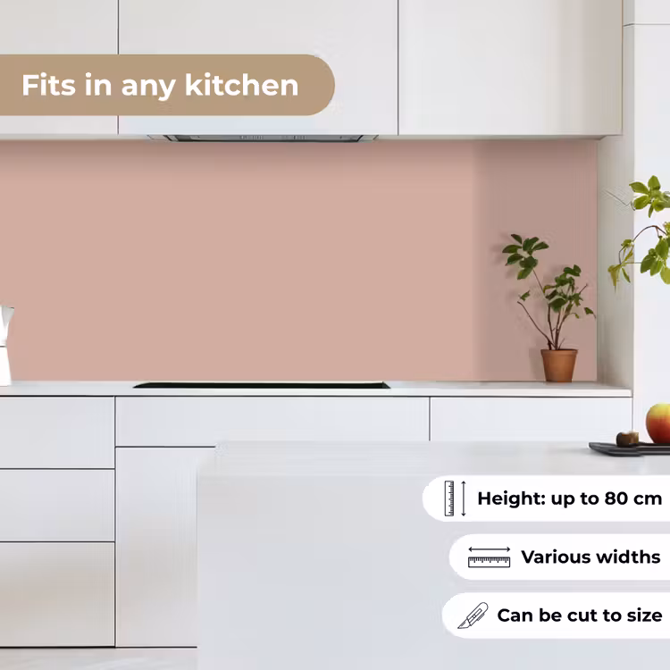 Kitchen splashback - Pink - Palette - Old - Solid - Old Pink — 7