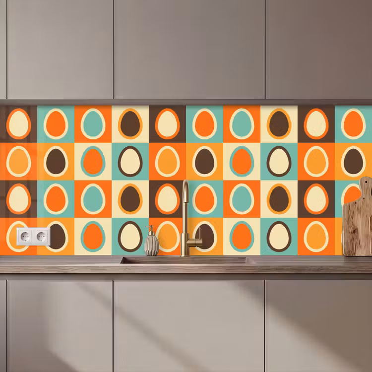 Kitchen splashback - Retro - Patterns - Egg — 1