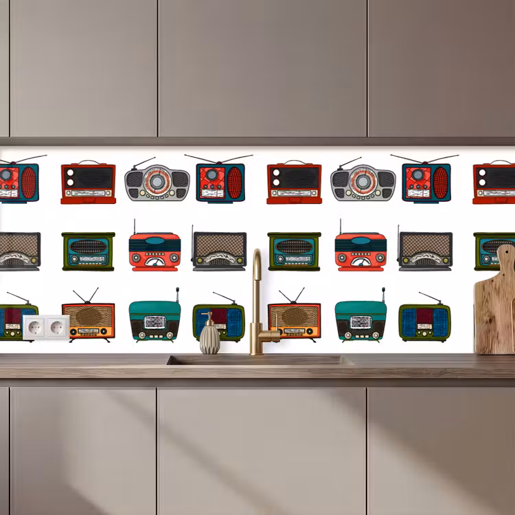 Kitchen splashback - Retro - Radio - Design — 1