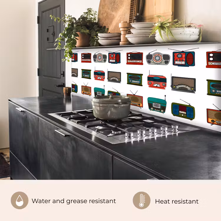 Kitchen splashback - Retro - Radio - Design — 5