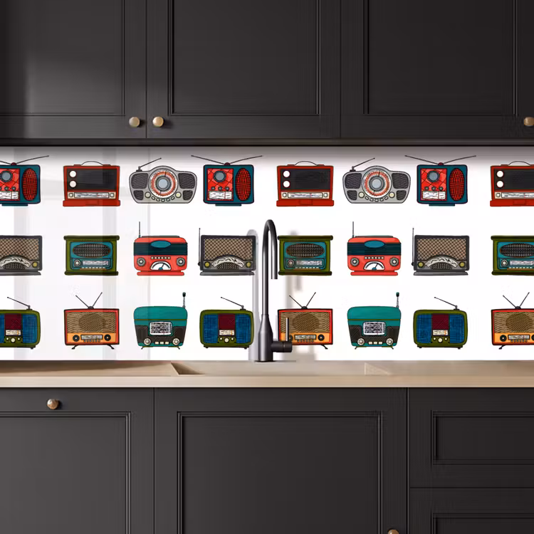 Kitchen splashback - Retro - Radio - Design — 6