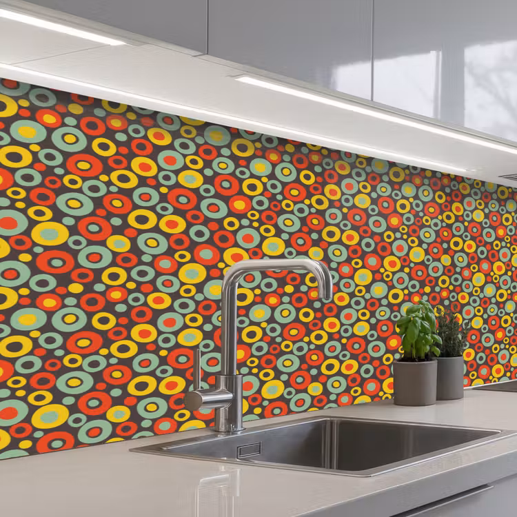 Kitchen splashback - Pattern - 70's - Retro - Bubble — 2