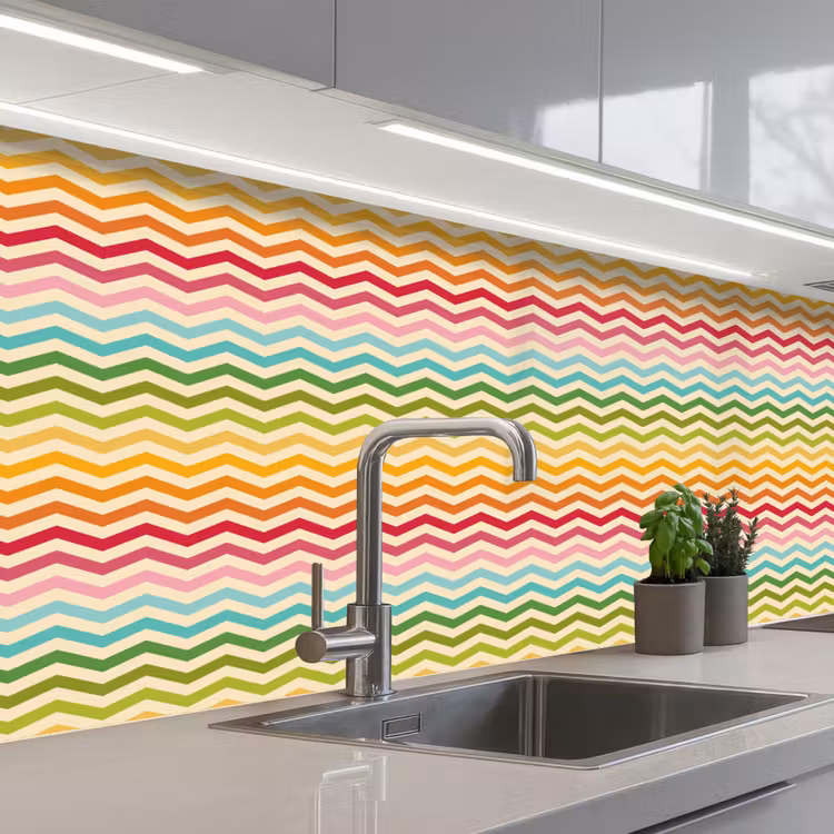 Kitchen splashback - Pattern - Rainbow - Retro — 2
