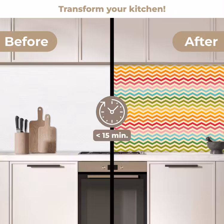 Kitchen splashback - Pattern - Rainbow - Retro — 3