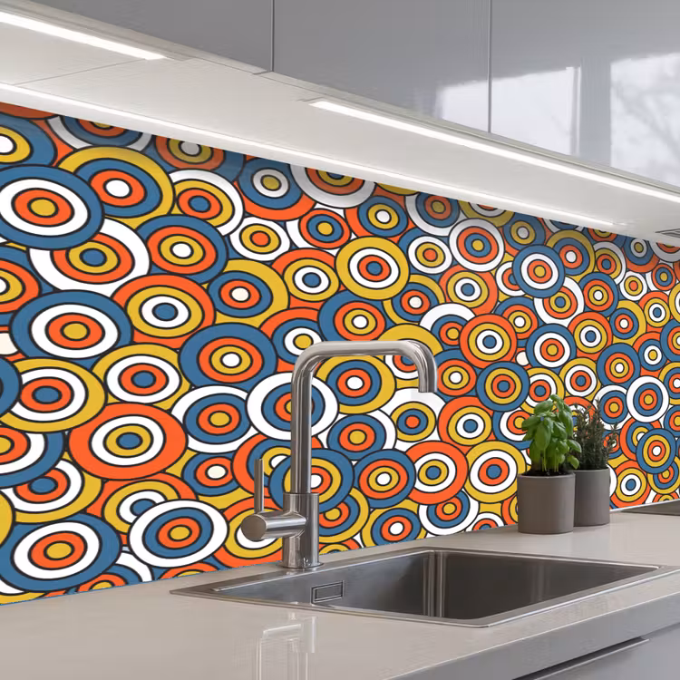 Kitchen splashback - Pattern - Retro - Circle — 2